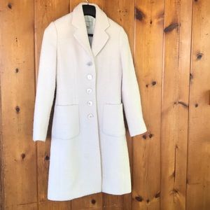 Banana Republic cream 100% wool overcoat XS